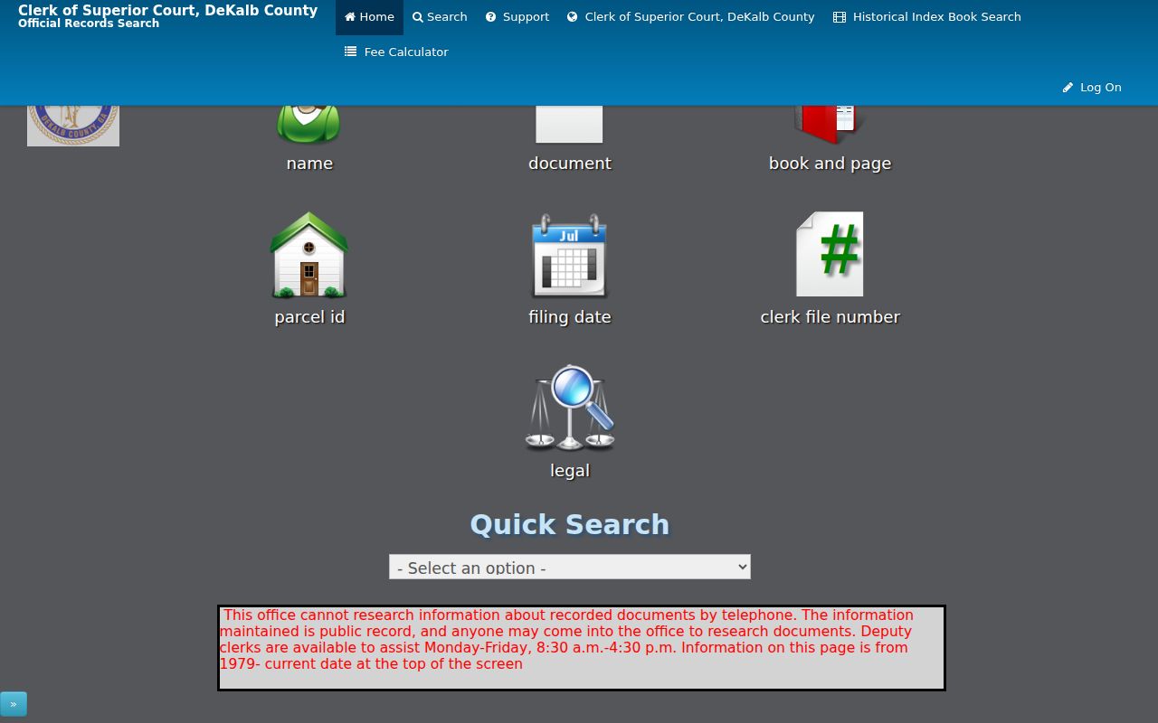 Stonecrest people search in the DeKalb deed index
