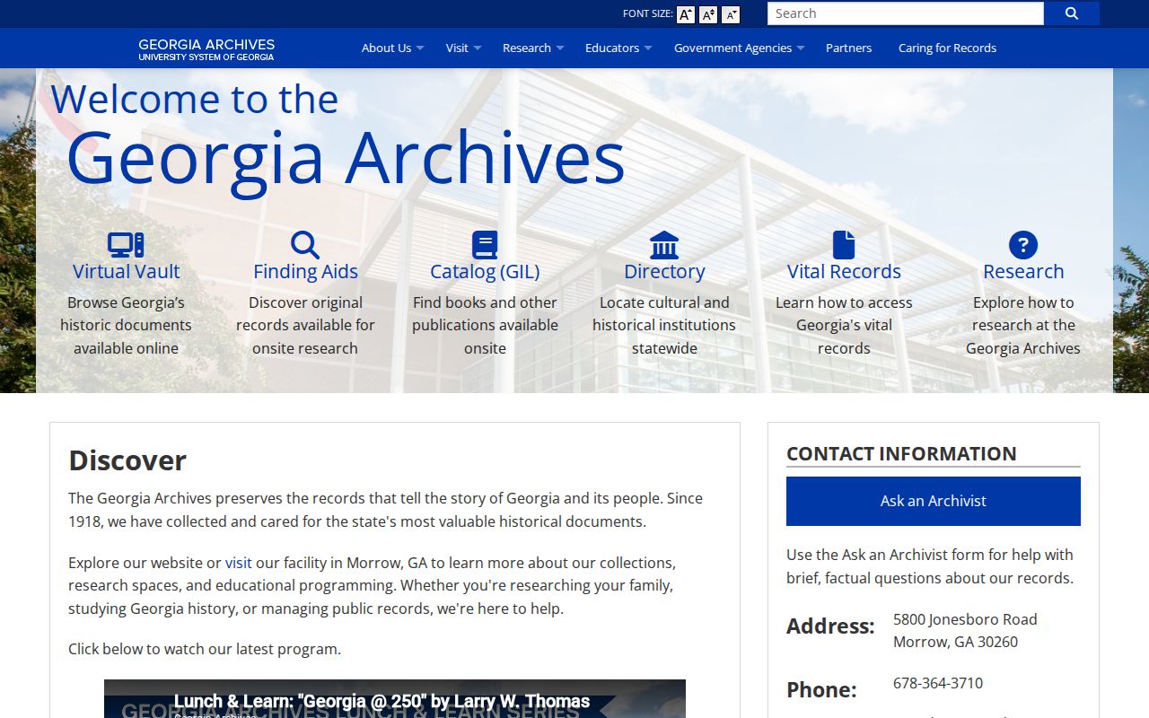 Stonecrest people search through Georgia Archives