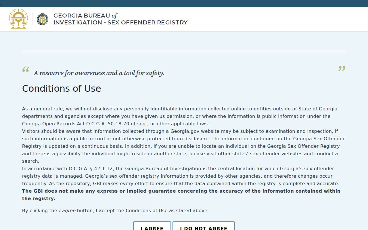 Stonecrest public records search on the Georgia offender registry